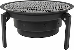 Metal Camping Grill Foldable Round 35cm Diameter Z-tools Zts 9088