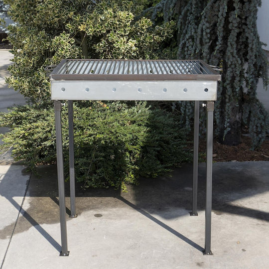 Metallischer Holzkohlegrill 70×50 Cm 5222