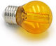 Λάμπα LED 2W για Ντουί E27 Πορτοκαλί
