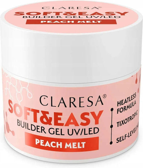 Claresa Gel Pentru Unghii Soft & Easy Constructor Gel Nuanța Peach Melt 45gr
