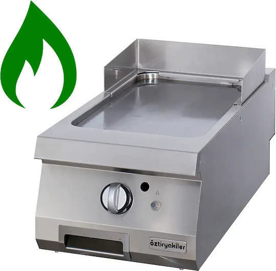 Oztiryakiler Kommerzielle Gasgrillplatte Chrom 40x90x28cm 9kW mit Wohnungsplatte
