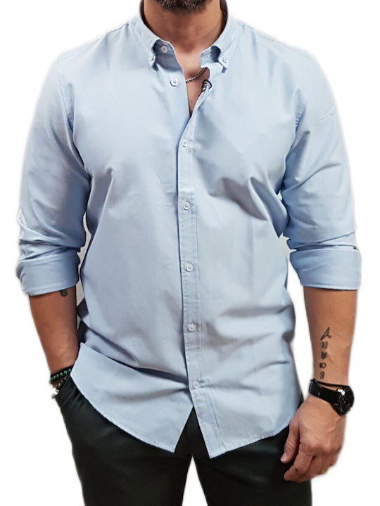 Long Sleeve Shirt in Narrow Fit Light Blue