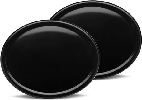 C-racer Σετ Πλαϊνές Βάσεις Αριθμών Oval Universal Όλες Τις Μοτοσυκλέτες Μαύρο C-racer Vintage Racing Oval Side Number Plates