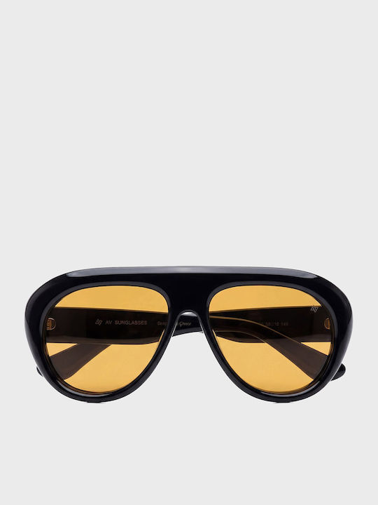 AV Sunglasses Γυαλιά Ηλίου Μαύρα με Σκελετό