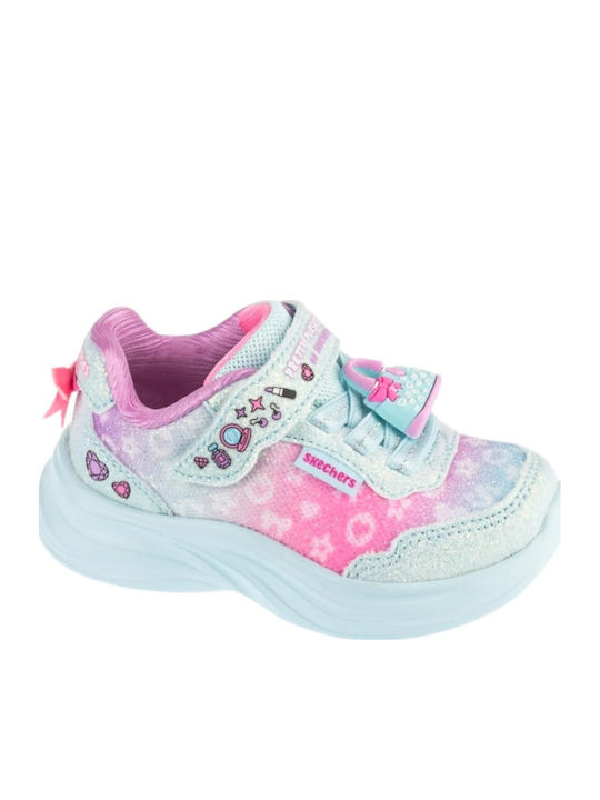 Power Jams Kids Sneakers With Hoop & Loop Closure Turquoise