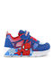 Spiderman Spiderman Παιδικά Sneakers Ανατομικά με Σκρατς & Φωτάκια Μπλε