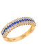 Damentagerring mit Zirkon aus Gold 14K