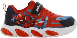 Spiderman Παιδικά Sneakers Ανατομικά Μαύρα