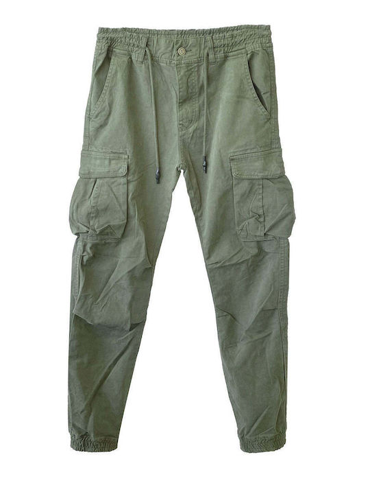 Ansin Παντελόνι Cargo Ελαστικό Army Green