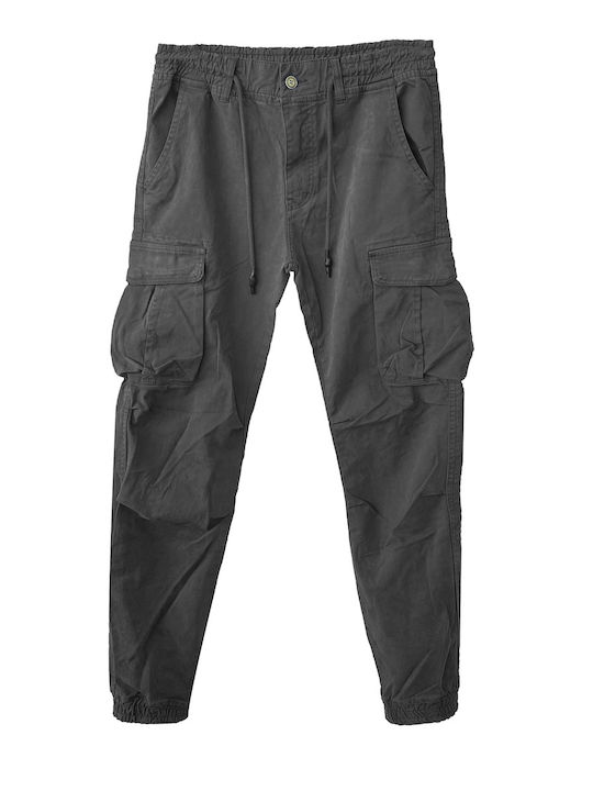 Ansin Herrenhosen Cargo Elastisch Grau