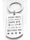 Dog Keychain "every Meal Every Bite"