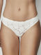 Women's Seamless Lace String White 10901-Selm-LEYKO