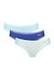 Cotton Women's Briefs 3Pack Light Blue