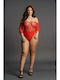 Crotchless Teddy Στρας Plus Size Le Desir