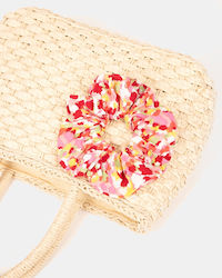 Scrunchie Rayon Mărime One Size Roz Galben Impr...