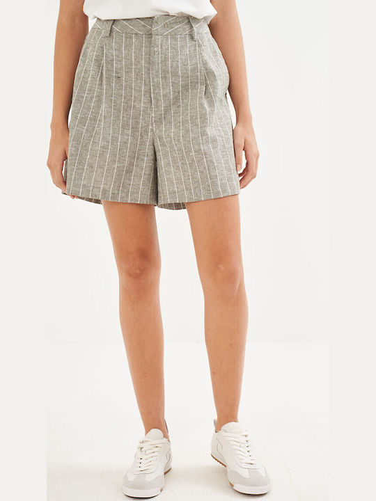 Women's Linen Shorts Gray