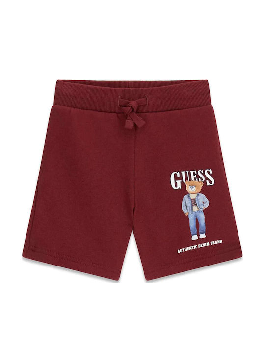 Guess Kids Fabric Terry Shorts/Bermuda Burgundy