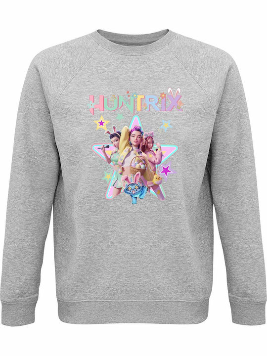 kirikoko Детски Суичър Сив Меланж Kpop Demon Hu...