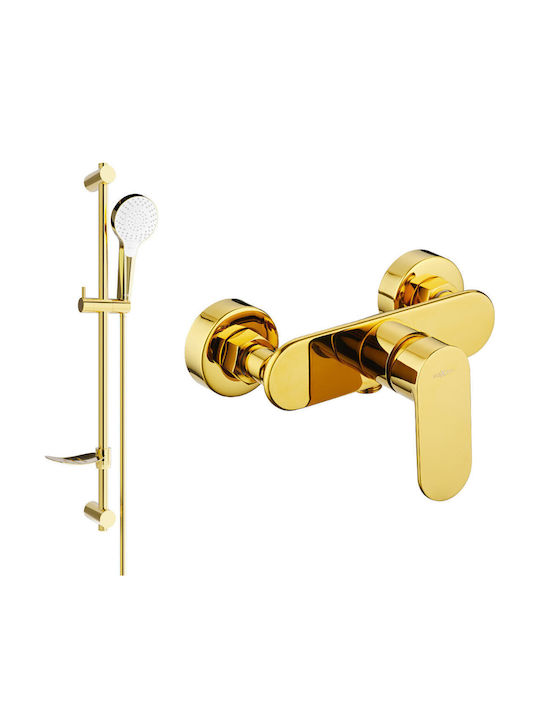 Mexen Baterie Amestecare Dus Termostatică Set Complet Aurie