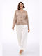 Women's Knitted Cardigan Powder Beige