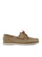 Suede Men's Boat Shoes In Beige Color