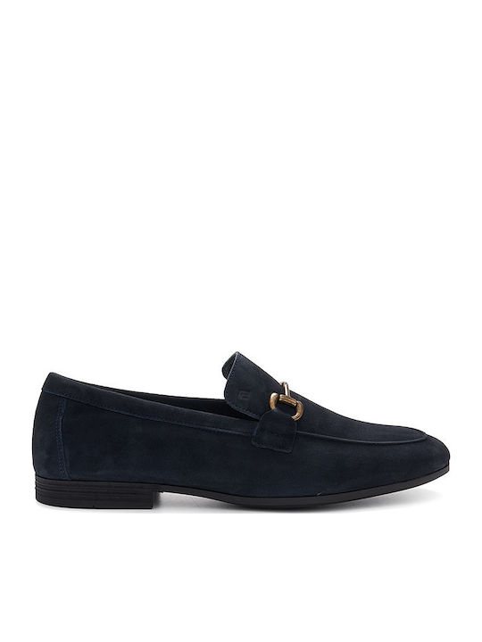 Suede Herren Mokassins in Blau Farbe