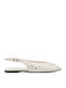 Damen Ballerinas Slingback Mit Riemen in Weiß Farbe