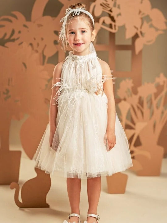 Baby Bloom Pink Baptism Dress Made of Lace