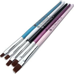 Nail Brushes Gel Acrygel Set 5 Pieces Globalnail Brushes Tf219928