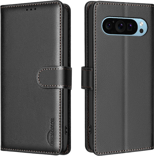Binfen Series 12 Wallet Δερμάτινο Μαύρο (Google Pixel 9 / 9 Pro)