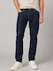 Alex Pantaloni De Blugi Pentru Bărbați Cropped Elastic Tapered Albaștri