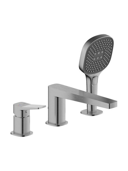KFA Mischbatterie Badewanne Thermostatische Komplettes Set Grau