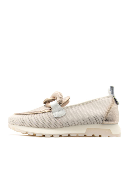 Hispanitas Γυναικεία Loafers σε Μπεζ Χρώμα