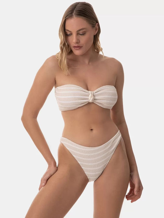 Rock Club Set Bikini Ριγέ Μαύρο