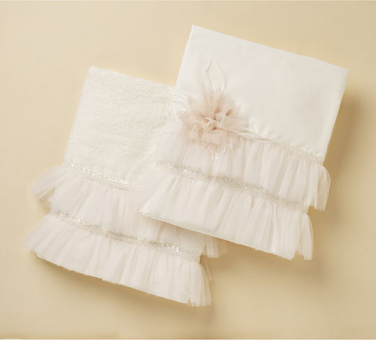 Baby Bloom Set Christening Oilcloths Beige 3 Pieces