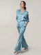 Women's Light Blue Set with Trousers