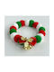 Christmas Velvet Collar Multicolored Balls 33cm