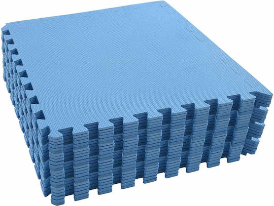 vidaXL Gymnastikmatten Puzzle Gymnastikmatten Blau 60x60x1cm 24Stücke