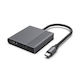 Cablexpert USB-C Докинг Станция с HDMI 4K PD и Свързване на 2 Монитора Черна (A-CM-HDMIFDPF-01)