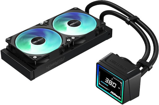 ASRock Challenger 240 Digital Water Cooling AIO CPU With 2 Fans 120mm And ARGB Lighting