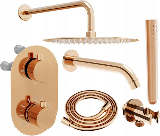 Mexen Built-in Mixer Mouthpiece Telephone & Shower Head Set for Shower