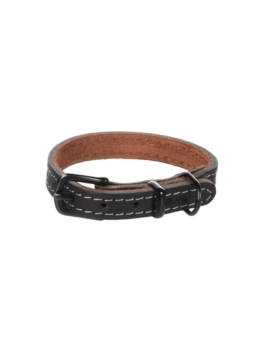 Flamingo Κολάρο Σκύλου Collar Montana Leather Black Xs 19.5-25.5cm X 12mm