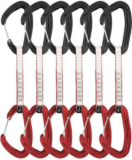 Dmm Alpha Wire Quickdraw 12 Cm Set 6 Bucăți Quickdraw Roșu Pentru Alpinism