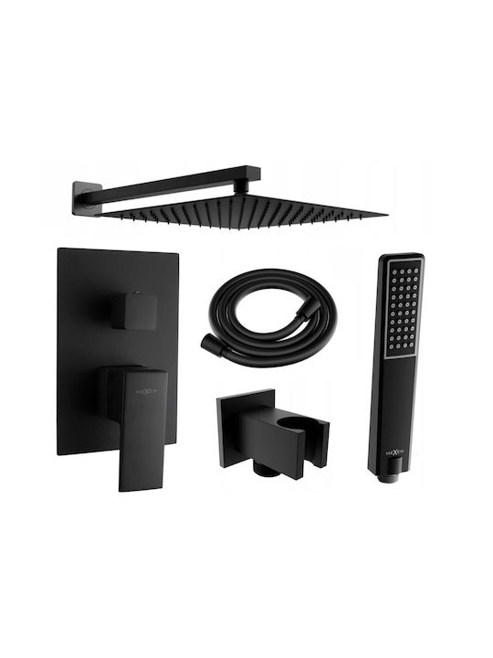 Mexen Built-in Mixer Phone & Shower Head Set for Shower Black