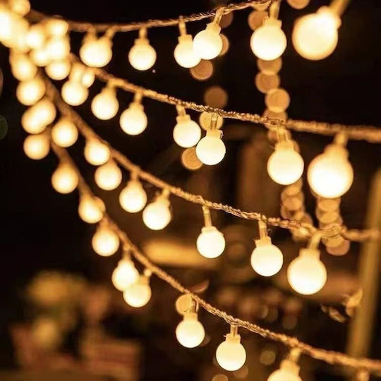 10 LED-Lichter 1,5 m Warmweiß USB in Reihe