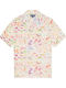 Short Sleeve Linen Beige Shirt