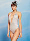 Silver One Piece Swimsuit