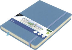 Skizzenbuch A5 Himmelblau 140g 160Seiten Gummi ...