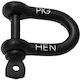 Pig & Hen D-shackle 4mm Black