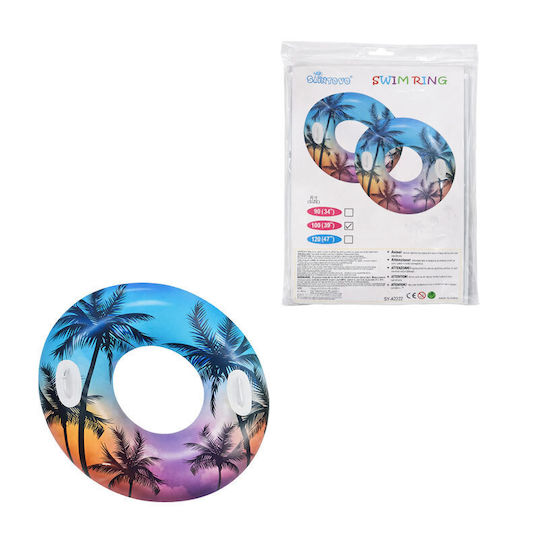 Sainteve Inflatable Sea Swim Ring Handles Tropical 100cm